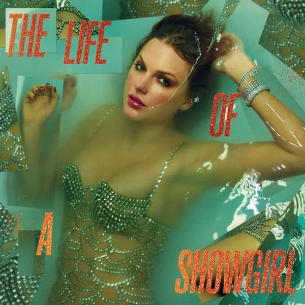 The Life of a Showgirl (Portofino Orange Glitter Vinyl) by Taylor Swift album cover