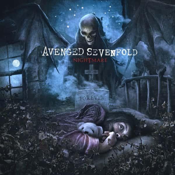 Nightmare (Purple Vinyl with Black Splatter) by Avenged Sevenfold album cover