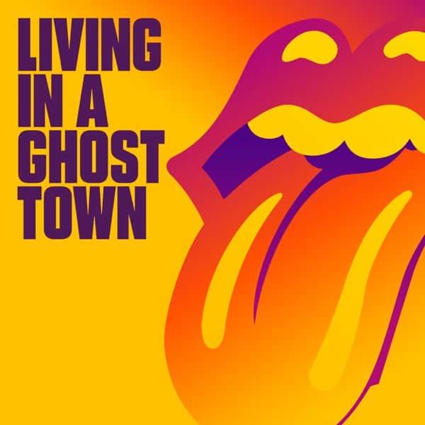 Living in a Ghost Town (10" Purple Vinyl) by The Rolling Stones album cover