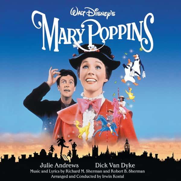 Mary Poppins (60th Anniversary 180 Gram Blue Vinyl) by Various Artists album cover